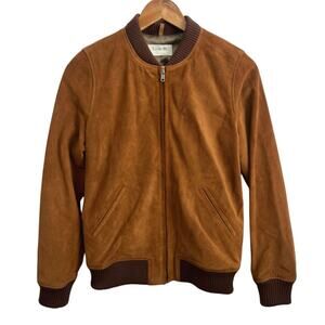 APC Louis W Ferris Suede Bomber Jacket in Caramel Men's Size 36